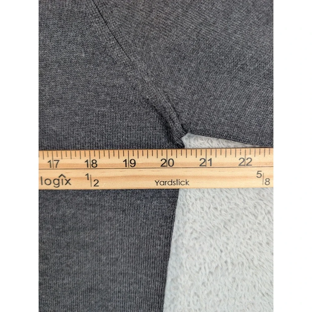 Brooks Brothers Mens Extra Fine Italian Merino Wool Mock Neck Sweater Gray S